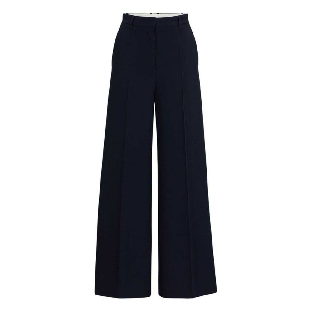 Boss Womens/Ladies Tikela Plain Wide Leg Chinos / Dark Blue